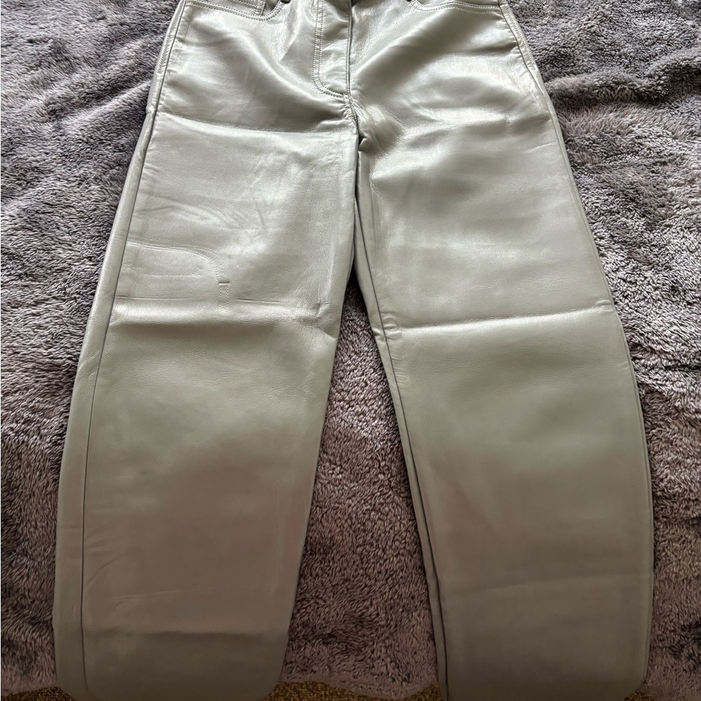Wilfred Blue Grey Leather Pants